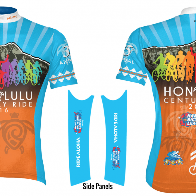 2016 Honolulu Century Ride Jersey - Hawaii Bicycling League