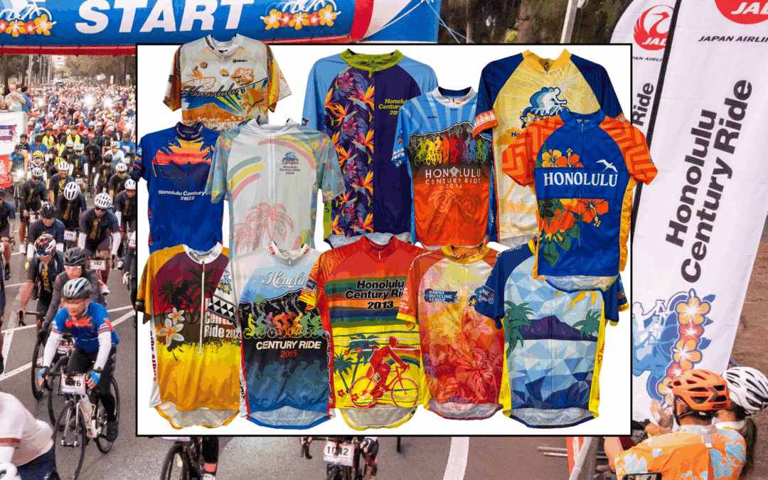 A Look Back at Honolulu Century Ride Jerseys Throughout the Years